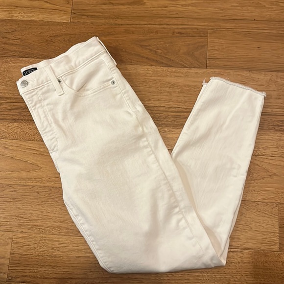 J CREW 10” High-Rise Skinny Jeans white sz 31 (approx 11-12 women’s)